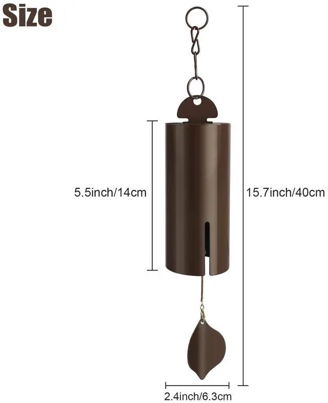 Alt view image 6 of 7 - Large Heroic Metal Wind Chime Deep Resonance Serenity Bells Outdoor Garden Decor