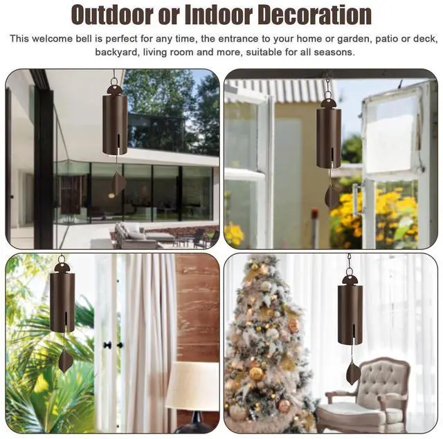 Alt view image 4 of 7 - Large Heroic Metal Wind Chime Deep Resonance Serenity Bells Outdoor Garden Decor