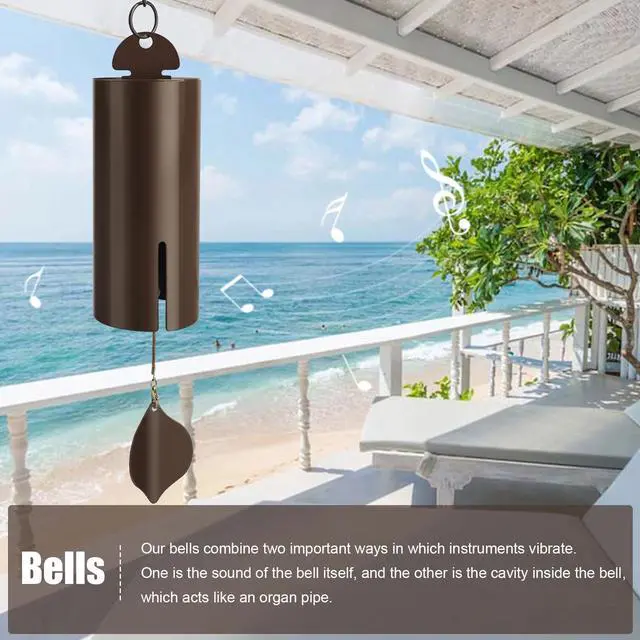 Alt view image 2 of 7 - Large Heroic Metal Wind Chime Deep Resonance Serenity Bells Outdoor Garden Decor