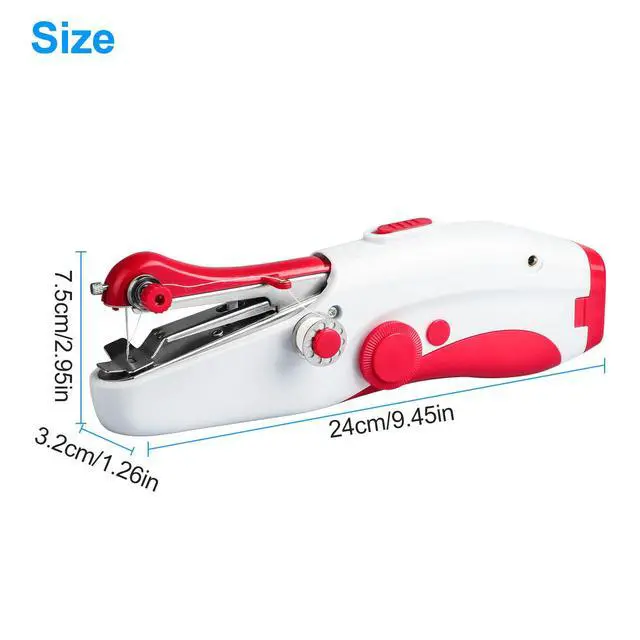 Alt view image 6 of 7 - 27Pcs Handheld Sewing Machine Mini Portable Electric Tailor Stitch Home Travel