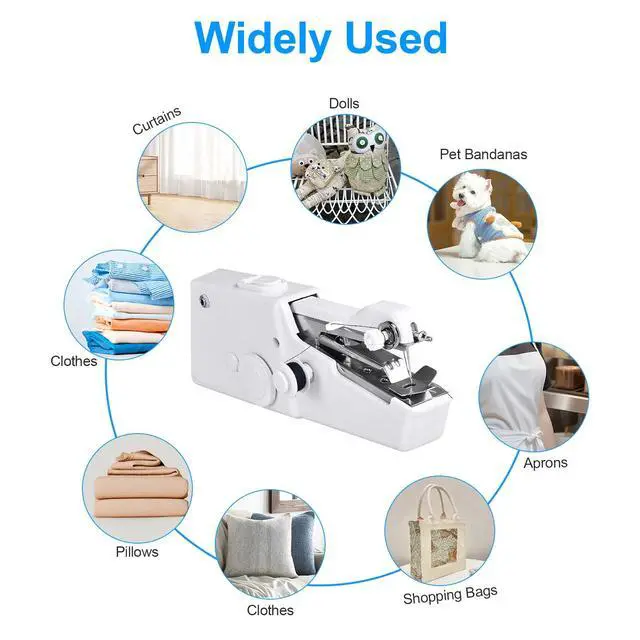 Alt view image 5 of 7 - 35 Pcs Handheld Sewing Machine Mini Portable Electric Tailor Stitch Home Travel