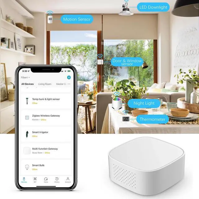 Alt view image 2 of 7 - Multi-Mode Smart Gateway Hub Home Intelligent Bridge Remote APP Control Connect