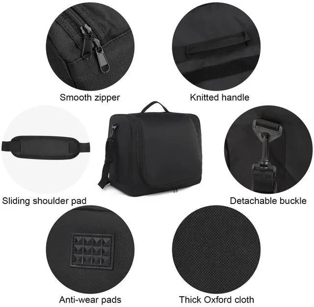 Alt view image 3 of 7 - Portable Baseball Cap Organizer Tote Foldable Hat Storage Bag w/ Shoulder Strap