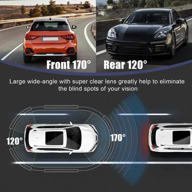 Alt view image 3 of 7 - HD 1080P Car DVR Dash Cam Front/Rear Camera Video Recorder G-sensor Night Vision