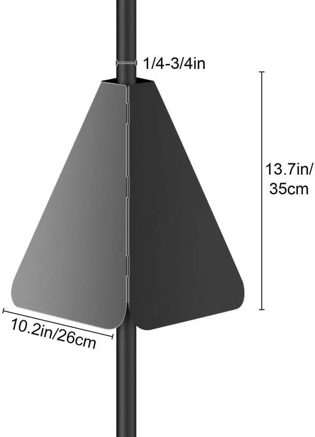 Alt view image 2 of 7 - 10.2" Square Around-wrap Squirrel Baffle w/ Springs Bird Feeder Pole Mount Guard