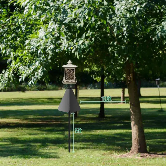 Alt view image 6 of 7 - 10.2" Square Around-wrap Squirrel Baffle w/ Springs Bird Feeder Pole Mount Guard