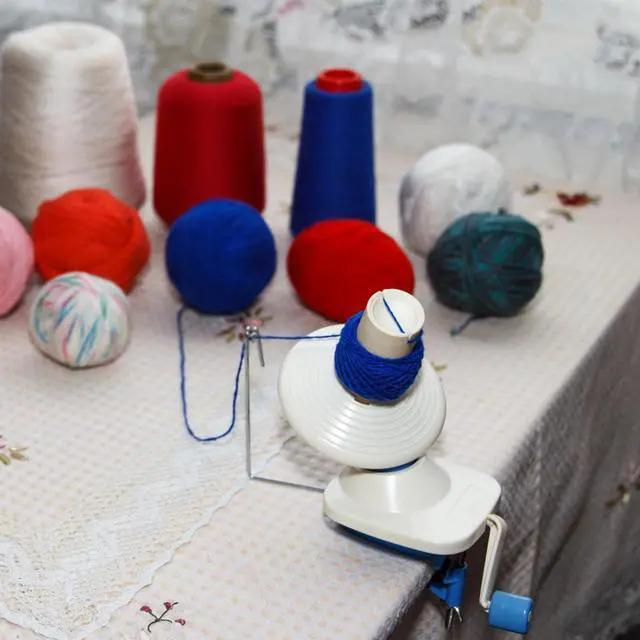Alt view image 7 of 7 - Portable Yarn Winder Manual Hand Operated Knitting Ball Winder with Suction Base