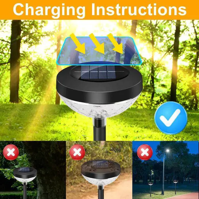 Alt view image 2 of 7 - 4PCS GALLOP FULFILLMENT Solar Garden Lights Outdoor Landscape Light Yard Decor