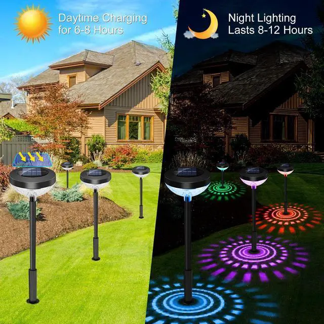 Alt view image 5 of 7 - 4PCS GALLOP FULFILLMENT Solar Garden Lights Outdoor Landscape Light Yard Decor