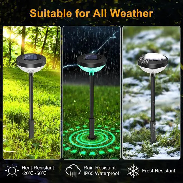 Alt view image 6 of 7 - 4PCS GALLOP FULFILLMENT Solar Garden Lights Outdoor Landscape Light Yard Decor