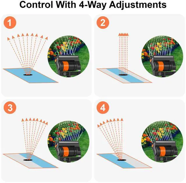Alt view image 5 of 7 - Adjustable Garden Lawn Sprinkler Auto Irrigation System Wide Coverage Yard Water