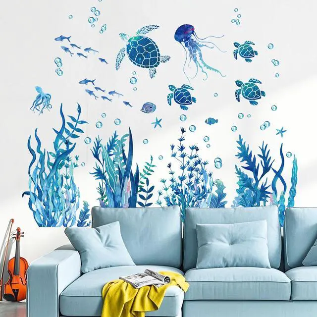 Main image of Self-Adhesive Removable Ocean Wonders Wall Stickers Mural Decal, Home Wall Decor