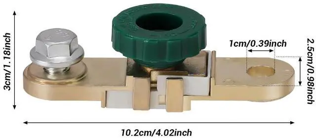 Alt view image 5 of 7 - 2 X Car Battery Terminals Quick Disconnect Switch Side Post Battery Shut/Cut Off