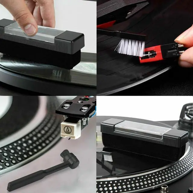 Alt view image 5 of 7 - 3in1 Vinyl Record Cleaning Brush Set Stylus Velvet Anti-static Cleaner Tool Kit