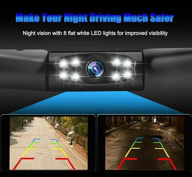 Alt view image 2 of 7 - Parking Camera Wide 170° Waterproof Night Vision Car Rear View Reverse Backup US