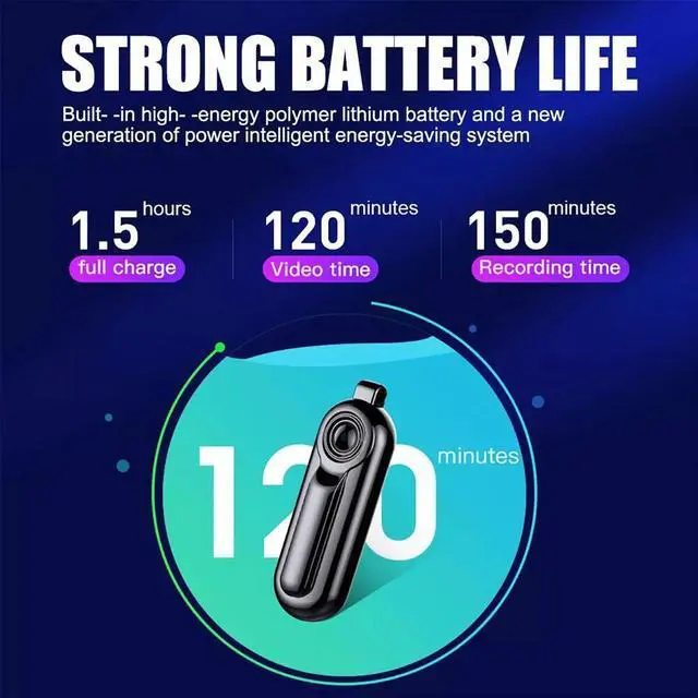 Alt view image 2 of 7 - Necklace Camera Mini Full HD Video Audio Voice Recording Wearable Small Recorder
