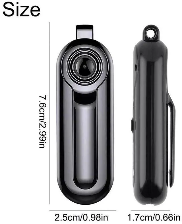 Alt view image 7 of 7 - Necklace Camera Mini Full HD Video Audio Voice Recording Wearable Small Recorder