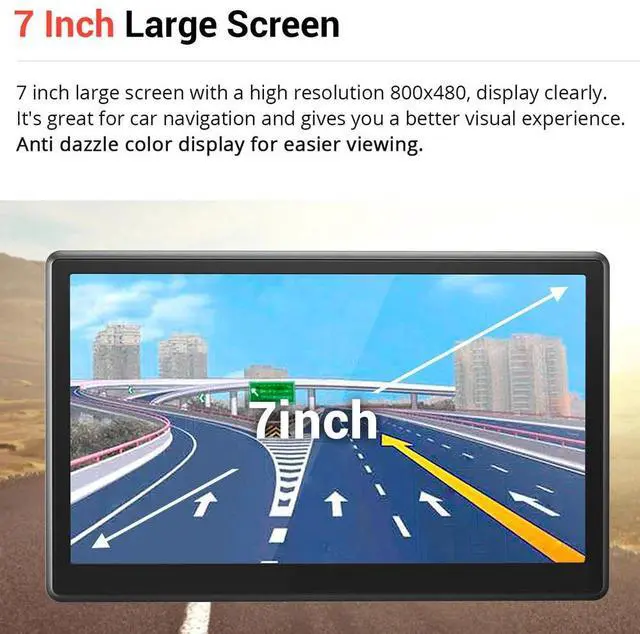 Alt view image 2 of 7 - GPS Navigation For Car/Truck Touch Screen Maps w/ Spoken Direction 7" 8G+256M US