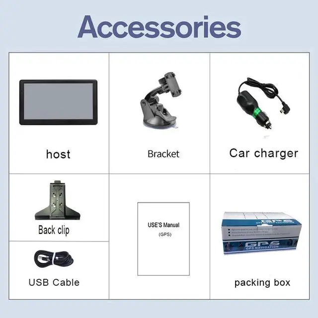 Alt view image 7 of 7 - GPS Navigation For Car/Truck Touch Screen Maps w/ Spoken Direction 7" 8G+256M US