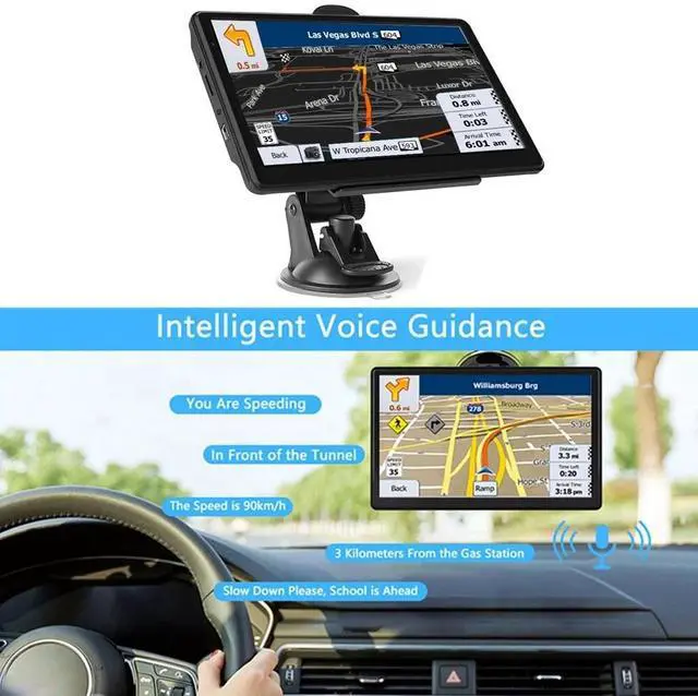 Alt view image 4 of 7 - GPS Navigation For Car/Truck Touch Screen Maps w/ Spoken Direction 7" 8G+256M US