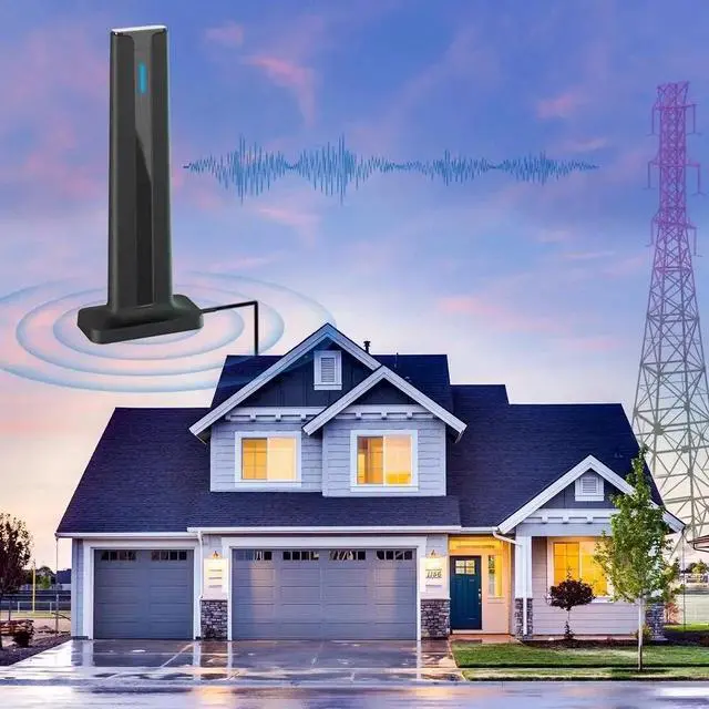 Alt view image 6 of 7 - 6000 Miles Upgraded TV Antenna Digital HD Indoor HDTV 1080P 4K Long Range USA