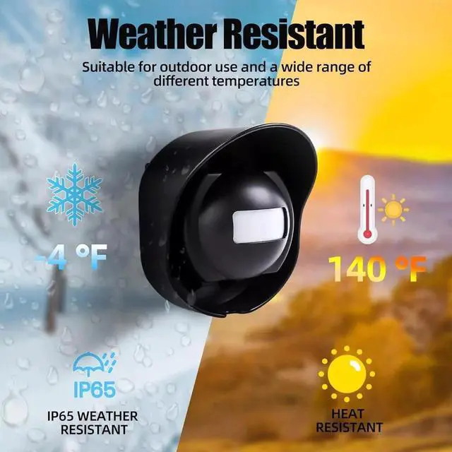 Alt view image 2 of 7 - H2C8 Waterproof 656ft Wireless Driveway Alarm Motion Sensor Alarm Indoor Outdoor