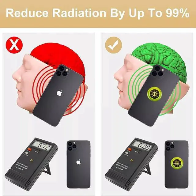 Alt view image 2 of 7 - 12PCS Radiation Protection Sticker Smartphone Tablet Laptop 5G Wi-Fi EF RF EMF