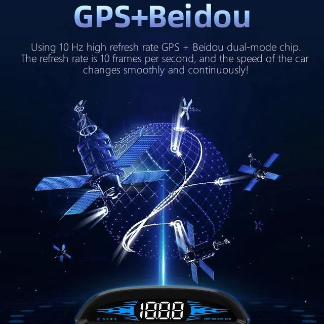 Alt view image 5 of 7 - Universal HUD GPS Head Up Display Speedometer Odometer Car Digital Speed HD US