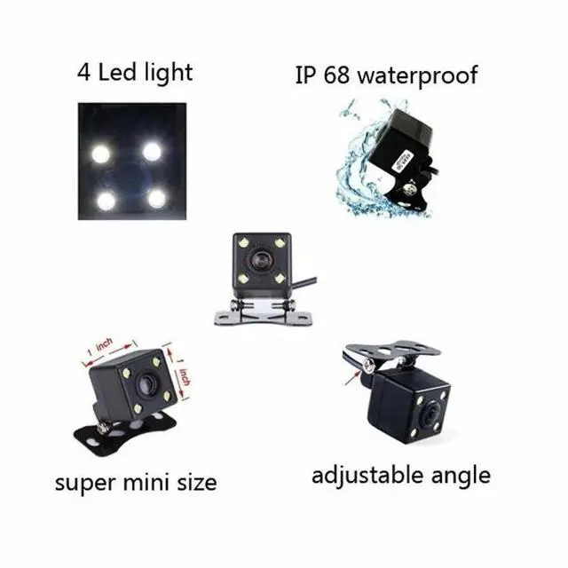 Alt view image 5 of 7 - 1080P 4" Dual Lens HD Car DVR Rearview Video Dash Cam Recorder Camera G-Sensor