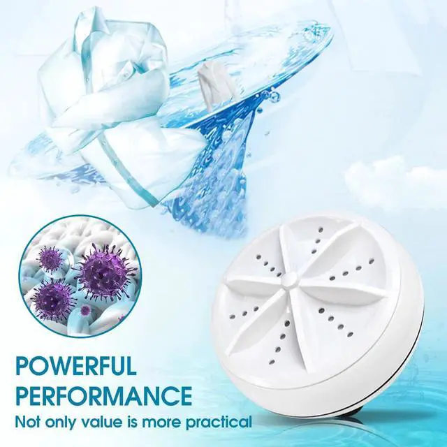 Alt view image 5 of 7 - Mini Washing Machine Ultrasonic Turbo Rotating Clothes Washer Personal Home US