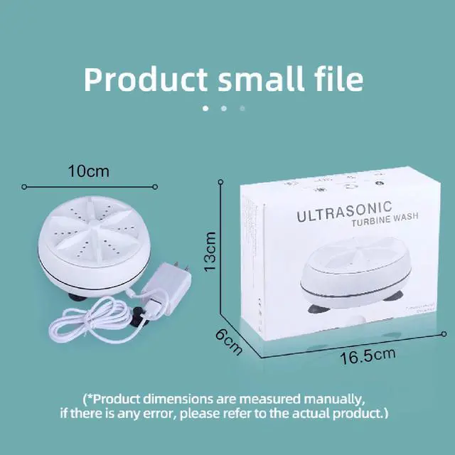 Alt view image 7 of 7 - Mini Washing Machine Ultrasonic Turbo Rotating Clothes Washer Personal Home US