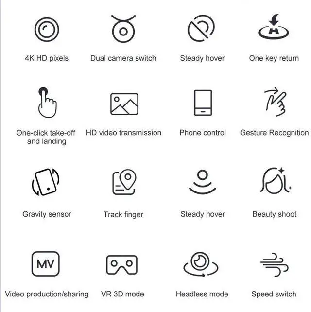 Alt view image 2 of 7 - RC Drone 4k HD Wide Angle Camera WIFI FPV V9 Drone Dual Camera Quadcopter