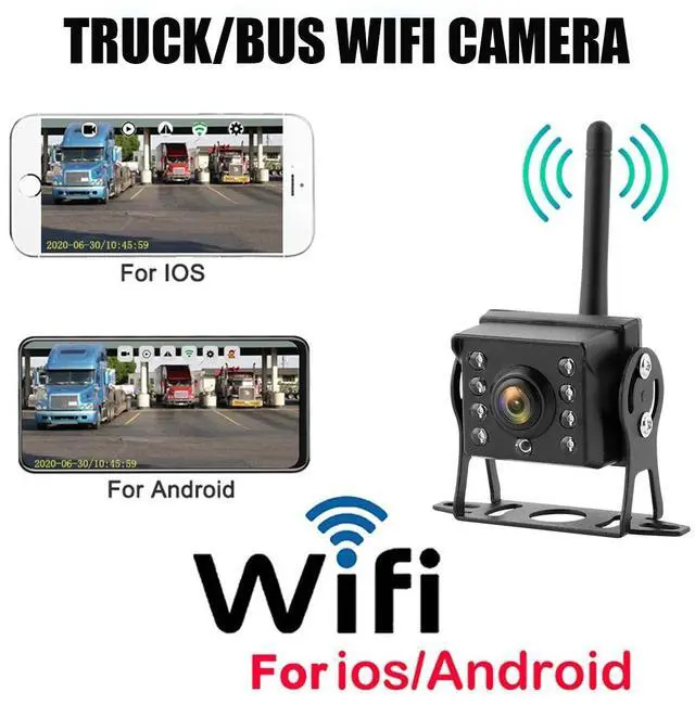Alt view image 3 of 7 - WiFi Car Truck RV Trailer Rear View Backup Camera Wireless CCTV For iOS Android
