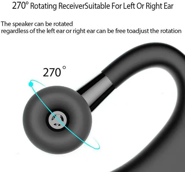 Alt view image 3 of 7 - Bluetooth 5.2 Headset Wireless Earbuds Earphones Stereo Headphones Ear Hook Mic