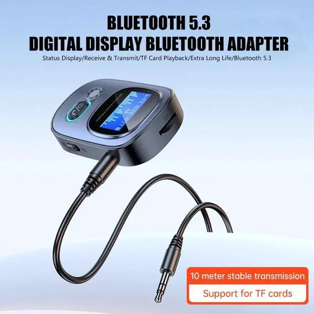 Alt view image 3 of 7 - 3IN1 Wireless Bluetooth 5.3 Transmitter Receiver MP3 Audio Adapter 3.5mm Aux Car