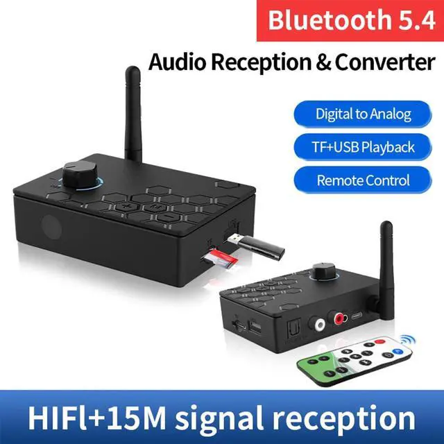 Alt view image 2 of 7 - 2-in-1 Bluetooth Transmitter Receiver V5.4 AUX Adapter for TV/Car/PC/MP3 Player