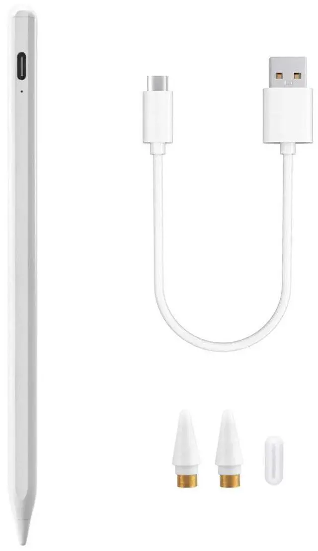 Alt view image 7 of 7 - 2 in 1 Touch Screen Pen Stylus Universal For iPhone Tablet Phone PC(white)