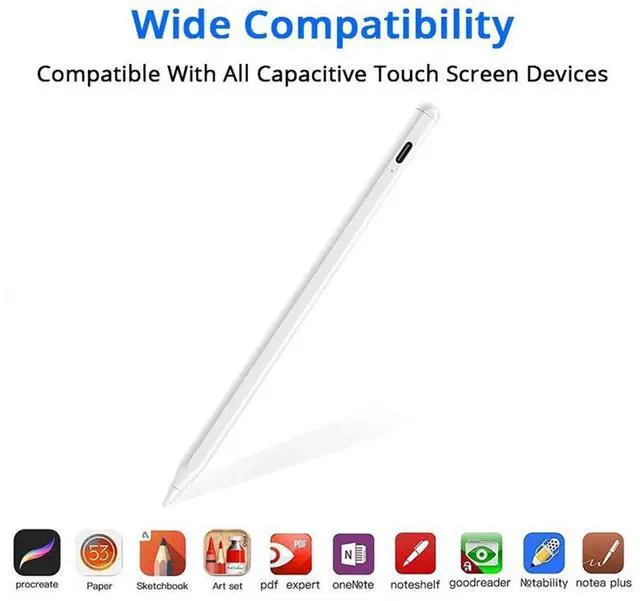 Alt view image 3 of 7 - 2 in 1 Touch Screen Pen Stylus Universal For iPhone Tablet Phone PC(white)