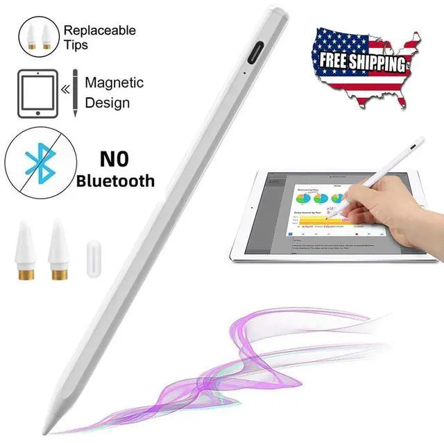 Main image of 2 in 1 Touch Screen Pen Stylus Universal For iPhone Tablet Phone PC(white)
