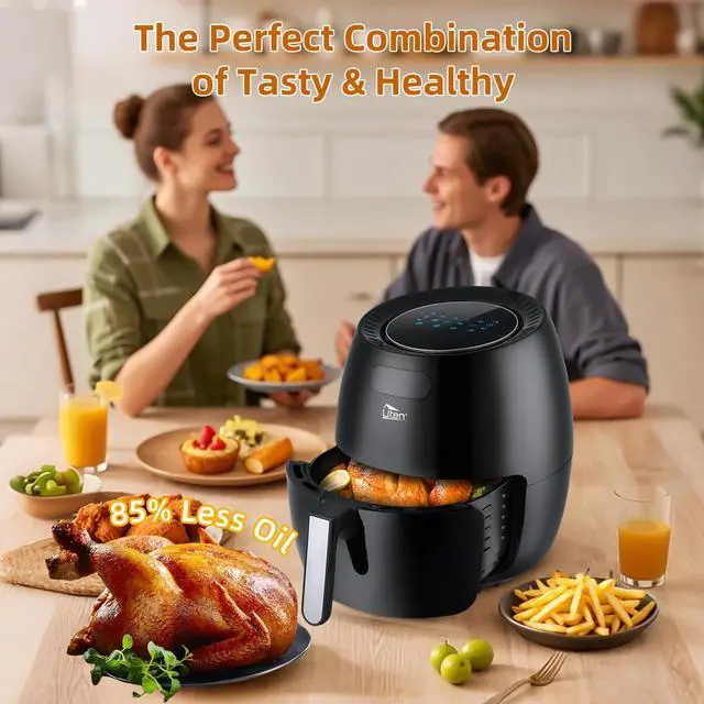 Alt view image 5 of 7 - Air Fryer 6.9QT, Oil Free Healthy Cooker, w/ Adjustable Temperature & Timer