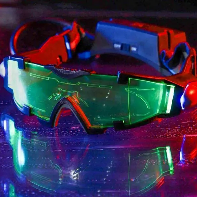 Alt view image 6 of 7 - Spy Gear Night Vision Goggles Luminous Glasses LED Eye Protector Fashionable -US