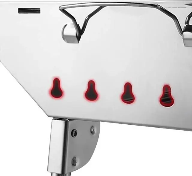 Alt view image 5 of 7 - BBQ Grill Charcoal Barbecue Grill Stainless Steel Folding Camping Yard Portable