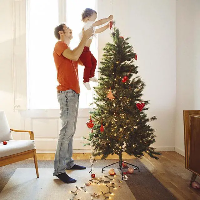 Alt view image 5 of 7 - Christmas Tree with Stand Bushy Artificial Xmas Tree Home Decor 4ft