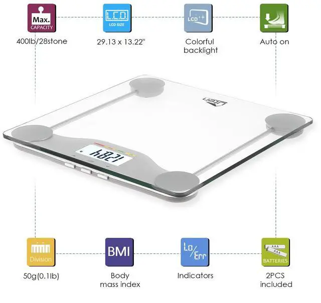 Alt view image 2 of 7 - Smart Scale for Body Weight Digital Bathroom Scale BMI Bluetooth Body Fat Scale