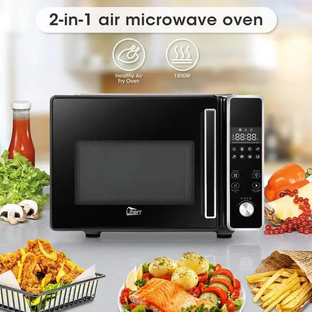 Alt view image 5 of 6 - 8 IN 1 Large Capacity Countertop Microwave Oven w/LED Display Multi-Functional