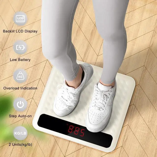 Alt view image 2 of 7 - Digital Scale Smart Scale Bathroom Scale with Backlit LED Display, 400 lb