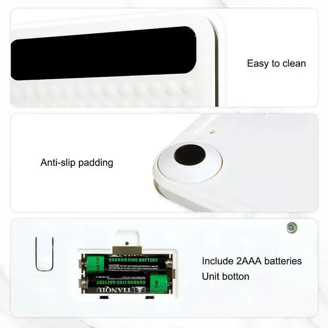 Alt view image 7 of 7 - Digital Scale Smart Scale Bathroom Scale with Backlit LED Display, 400 lb