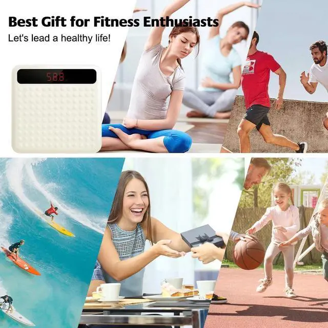 Alt view image 5 of 7 - Digital Scale Smart Scale Bathroom Scale with Backlit LED Display, 400 lb