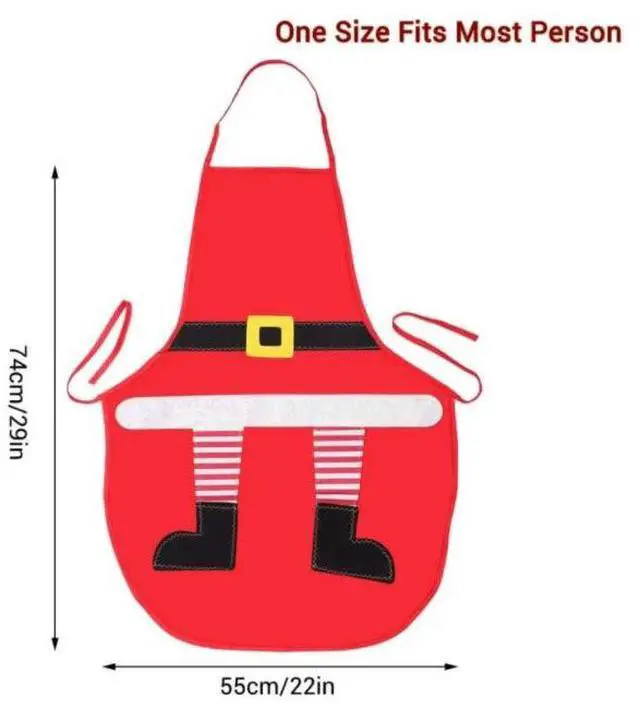 Alt view image 4 of 6 - Christmas Apron Kitchen Bar Aprons Xmas Santa Home Hotel Party For Gift
