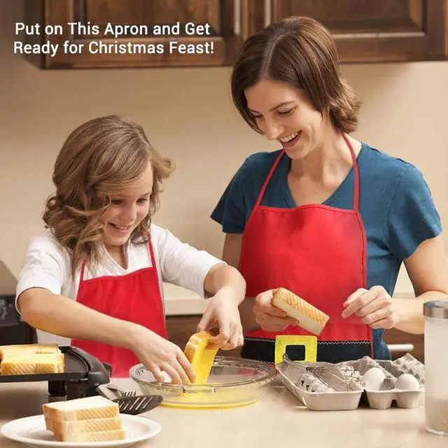 Alt view image 6 of 6 - Christmas Apron Kitchen Bar Aprons Xmas Santa Home Hotel Party For Gift